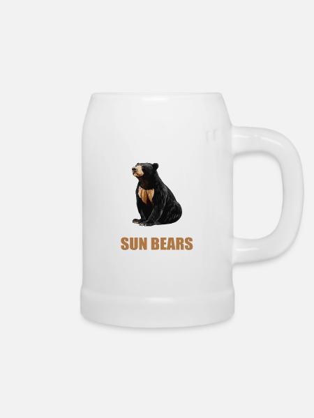 Sun Bear Malaienbär - Bierkrug - Weiß
