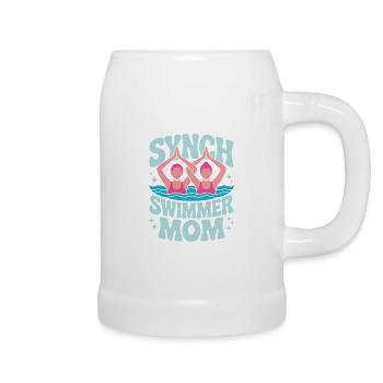 Synchronschwimmen Kunstschwimmen Wassersport - Bierkrug - Weiß - Rechts