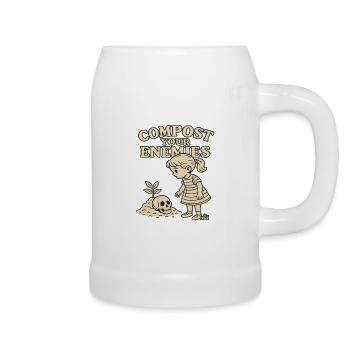 Compost your enemies - Beer Mug - white - Right