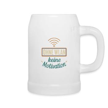 No motivation without Wi-Fi - Beer Mug - white - Right