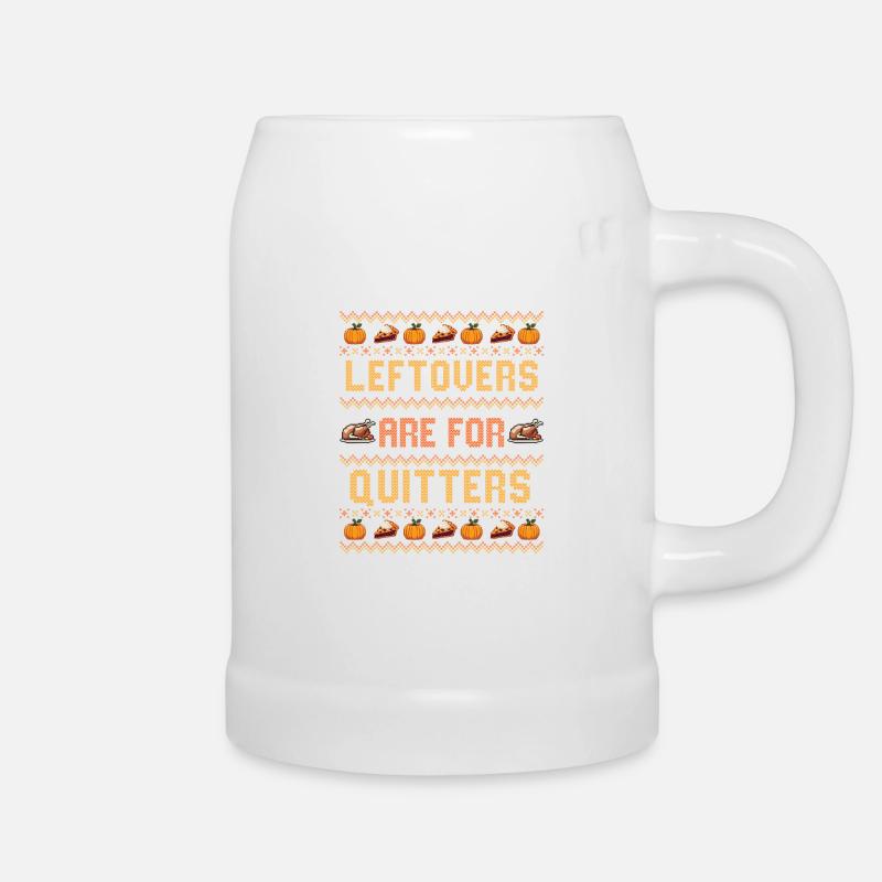 Reste sind für Aufhörer Thanksgiving-Witz - Bierkrug - Weiß