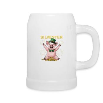 Silvester Outfit - Bierkrug - Weiß - Rechts