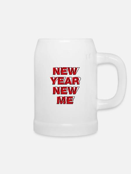Neujahr Neues Ich - Bierkrug - Weiß