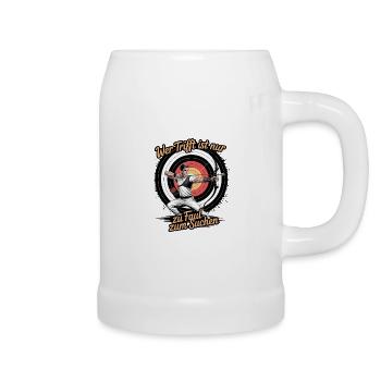 Archery design for archers and courses - Beer Mug - white - Right