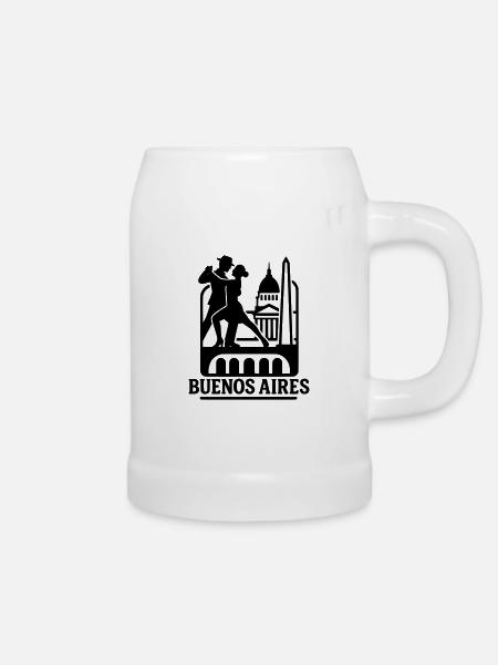 buenos aires silhouette - Bierkrug - Weiß