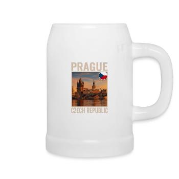 Prag - Bierkrug - Weiß - Rechts