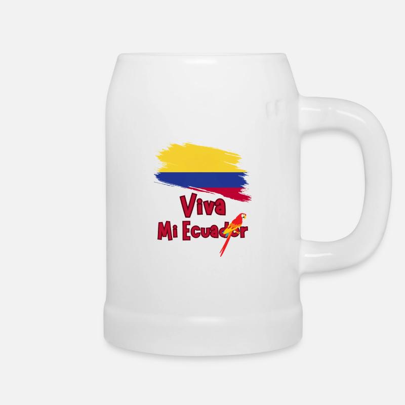 Lang lebe mein Ecuador-Papagei - Bierkrug - Weiß