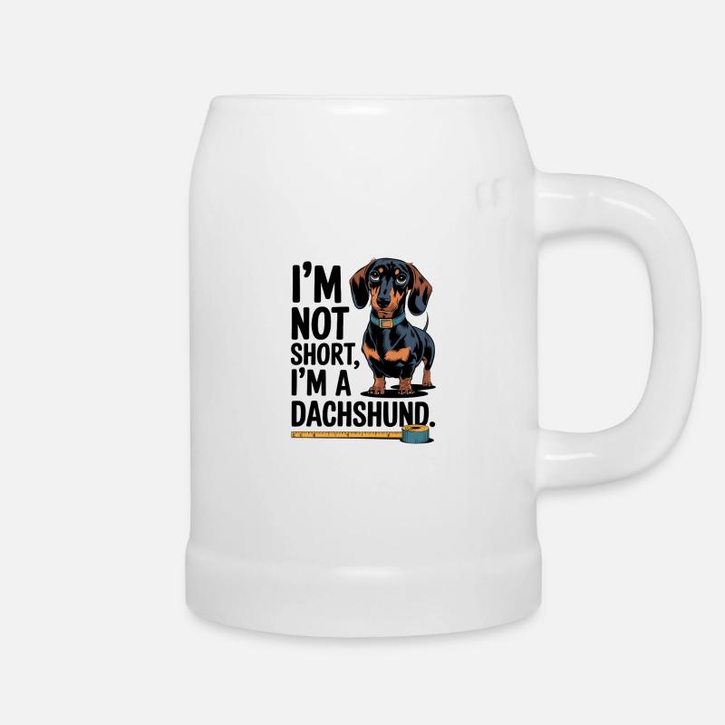 I'm not small, I'm a dachshund - Beer Mug - white