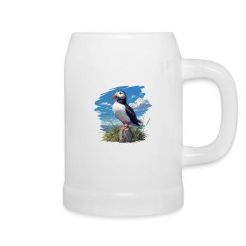 Puffin Papageientaucher - Bierkrug - Weiß - Rechts
