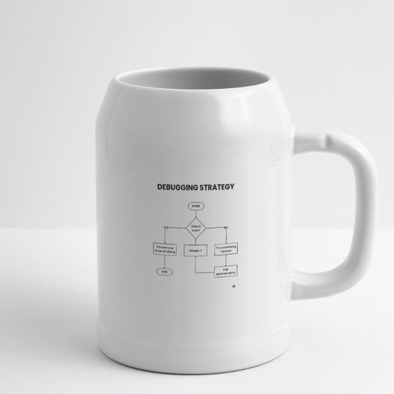 Debugging Strategy Flowchart - Does It Work Gift Beer Mug