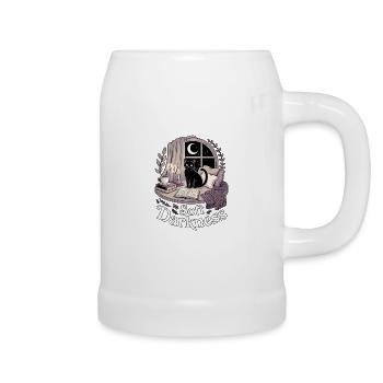 Soft Darkness Cozy Goth Katze - Bierkrug - Weiß - Rechts