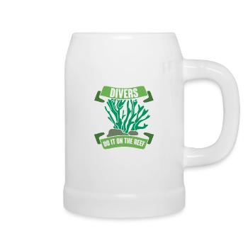 Diving Diver Snorkeling Recreational Diver - Beer Mug - white - Right