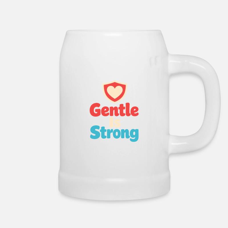 Gentle parenting identity, slow - Beer Mug - white