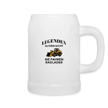 Legenden fahren Radlader - Bierkrug - Weiß - Rechts