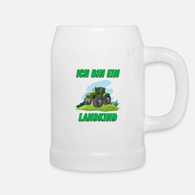 Traktor - Ich bin ein Landkind - Bierkrug - Weiß