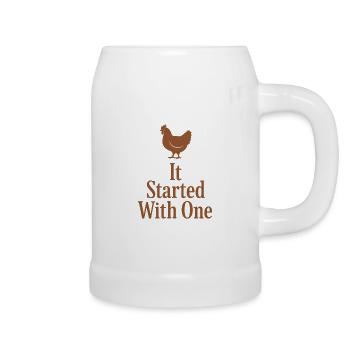 Chicken mathematics too many chickens in the - Beer Mug - white - Right