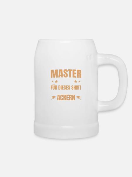 Master 2026 Lange Ackern - Mastertitel - Bierkrug - Weiß