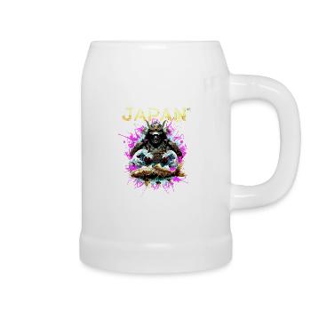 Cyber Samurai – Japan Krieger - Bierkrug - Weiß - Rechts