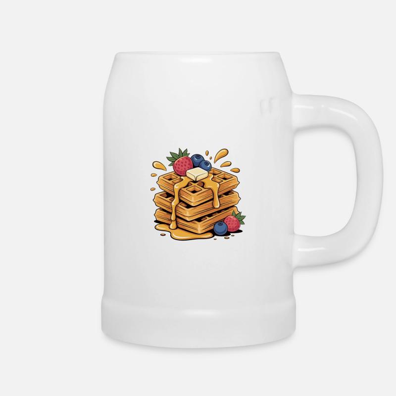 Die Waffeln - Bierkrug - Weiß