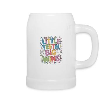 Pediatric Dentist Little Teeth Big Wins Dentistry - Bierkrug - Weiß - Rechts