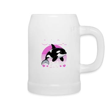 Funny Orca - Bierkrug - Weiß - Rechts