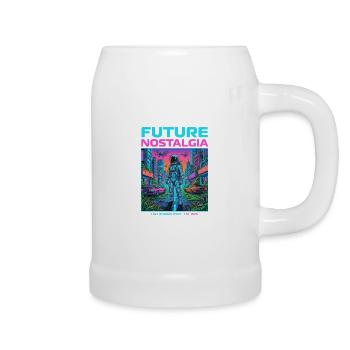 Nostalgia for the future of the space city - Beer Mug - white - Right