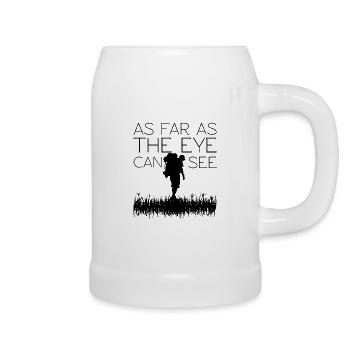 Design minimaliste de silhouettes naturières du ciel nocturne - Chope en céramique - blanc - Droite