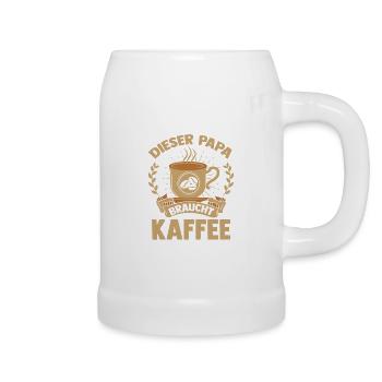 Kaffee Vater Vatertag Papa - Bierkrug - Weiß - Rechts