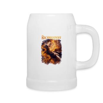 Rachmaninov Fire Piano - Beer Mug - white - Right