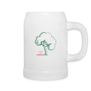 Time for the garden - Beer Mug - white - Right