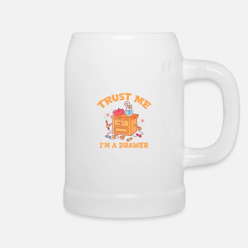 Lustiger Künstler Design Schöpfer Kunstlehrer Ich bin ein Draw - Bierkrug - Weiß
