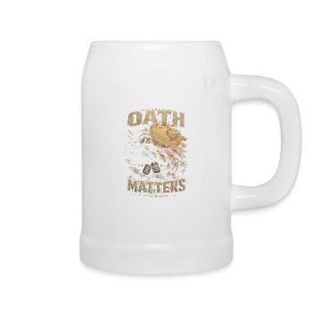 Veterans Day for Democrats Oath Matters - Beer Mug - white - Right