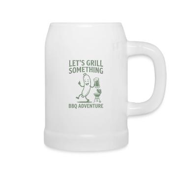 Lets Grill Something BBQ Adventure - Beer Mug - white - Right
