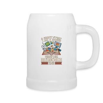 Graphiste : Designer de nouvelles créatives - Chope en céramique - blanc - Droite