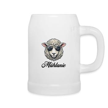 Mählanie Sheep with Sunglasses - Beer Mug - white - Right