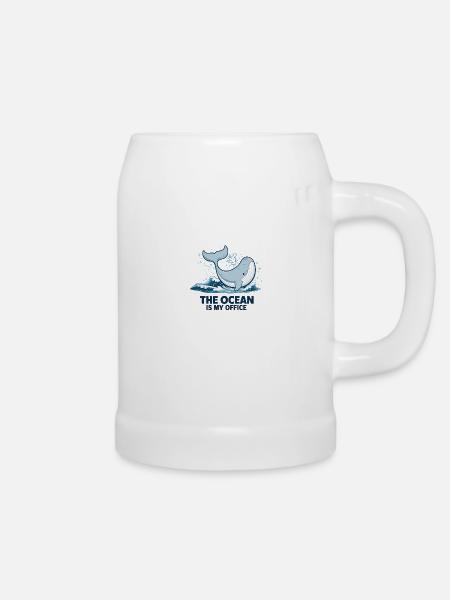 Meeresbiologe Geschenk für Ozeanliebhaber - Bierkrug - Weiß