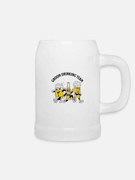 Bräutigam-Trinkteam - Bierkrug - Weiß