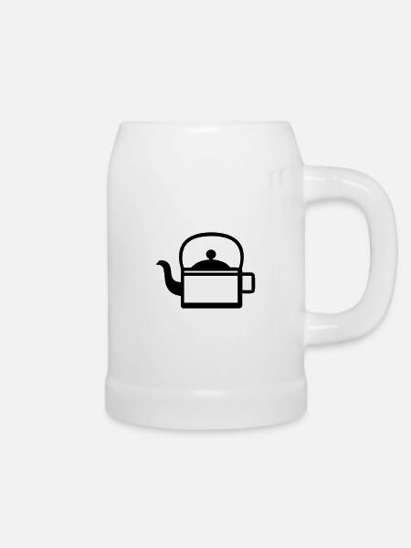 Teekanne - Bierkrug - Weiß