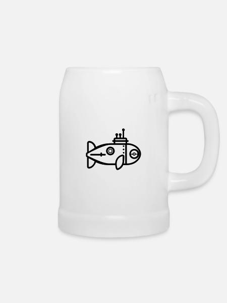U-Boot-Boot - Bierkrug - Weiß