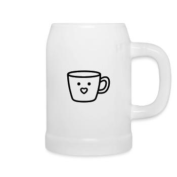 Kaffeebecher - Bierkrug - Weiß - Rechts