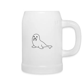 Robbe Tier Comic - Beer Mug - white - Right