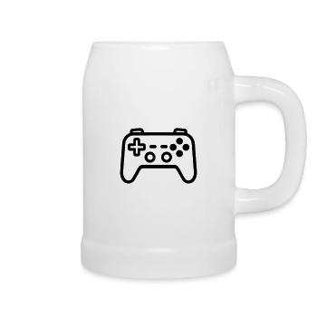 manette de jeux vidéo - Chope en céramique - blanc - Droite