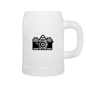 Appareil photo - Chope en céramique - blanc - Droite