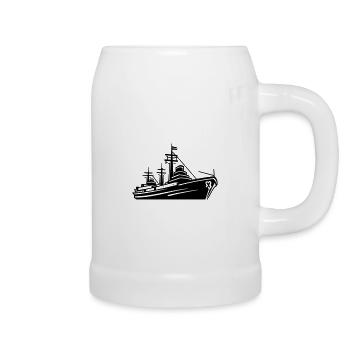Bateau de combat - Chope en céramique - blanc - Droite