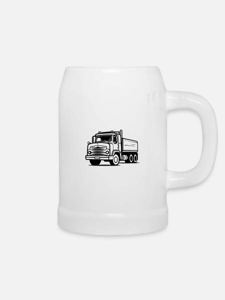 Lkw - Bierkrug - Weiß