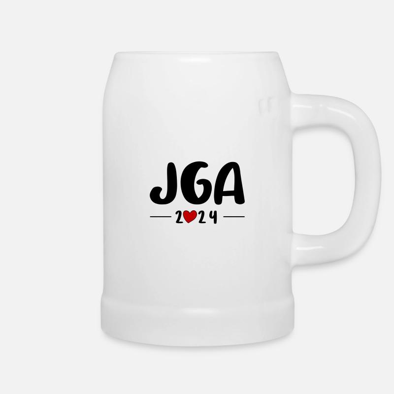 Junggesellenabschied 2024 Jga Herz Reise - Bierkrug - Weiß