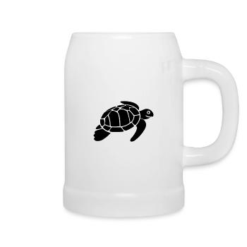 Schildkröte - Bierkrug - Weiß - Rechts