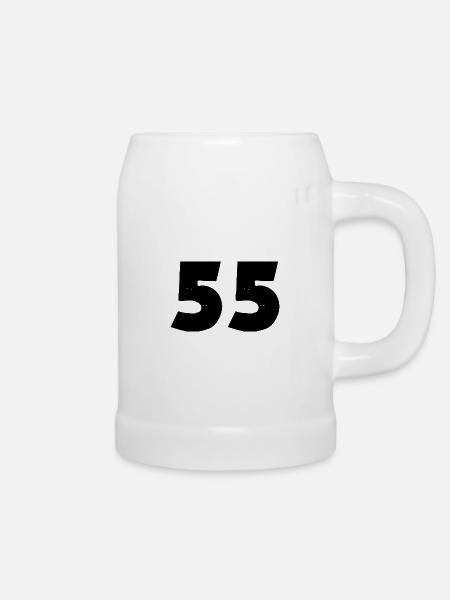 55 Zahl - Bierkrug - Weiß