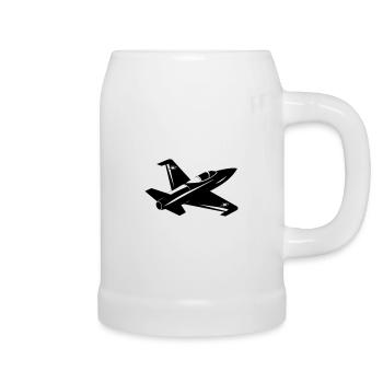 Kampfjet - Bierkrug - Weiß - Rechts