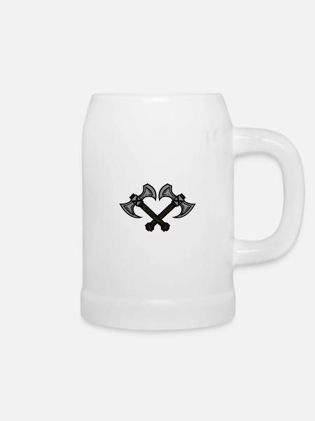 Axt Element - Bierkrug - Weiß